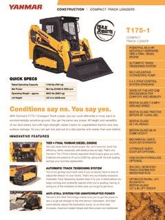 yanmar t175 skid steer|yanmar t175 specs.